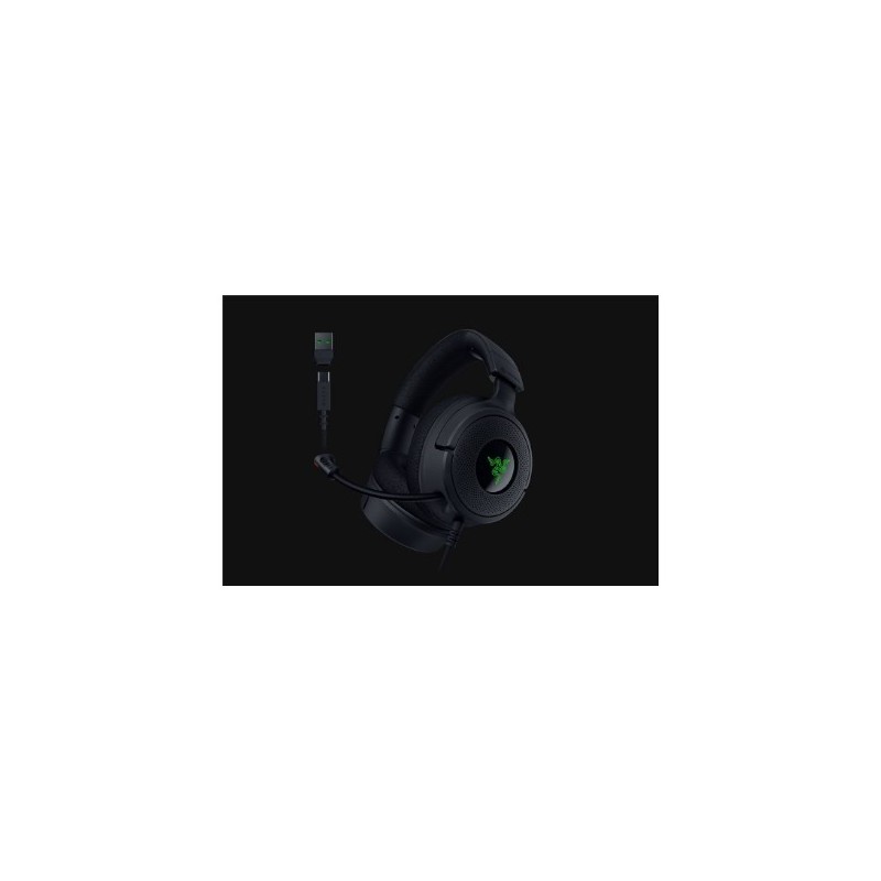 Razer Kraken V4 X Zestaw słuchawkowy Przewodowa Opaska na głowę Gaming USB Type-C / USB Type-A Czarny
