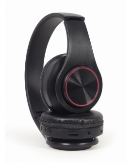 GEMBIRD SŁUCHAWKI STEREOFONICZNE LED BLUETOOTH CZARNE + MIKROFON + REGULACJA