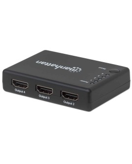 Manhattan 207706 rozgałęziacz telewizyjny HDMI 4x HDMI
