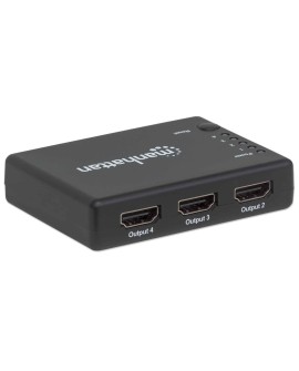 Manhattan 207706 rozgałęziacz telewizyjny HDMI 4x HDMI