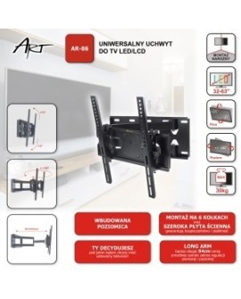 UCHWYT DO TV LCD/LED AR-86 ART 32-63" 30KG reg. pion/poziom 64cm