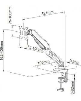 Uchwyt ART L-11GD (biurkowy Max. 7kg)