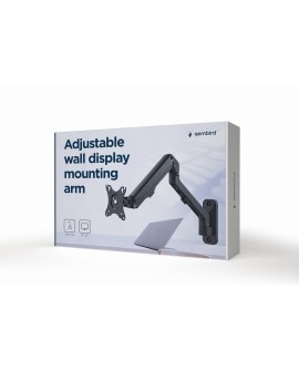 GEMBIRD BIURKOWE REGULOWANE RAMIĘ/UCHWYT NA MONITOR DO MONTAŻU NA ŚCIANIE 17-27, VESA 100X100MM, DO DO 7 KG
