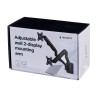 GEMBIRD REGULOWANE RAMIĘ NA 2 MONITORY DO MONTAŻU NA ŚCIANIE 17-27, 100X100MM, DO 7 KG