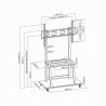 GEMBIRD STOJAK POD TELEWIZOR 37" - 100" MOBILNY - NA KÓŁKACH, VESA MAX 800 X 600MM