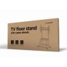 GEMBIRD STOJAK POD TELEWIZOR 37" - 100" MOBILNY - NA KÓŁKACH, VESA MAX 800 X 600MM