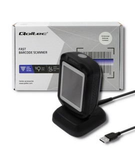 QOLTEC CZYTNIK KODÓW KRESKOWYCH STACJONARNY | 1D I 2D | USB