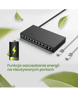 EXTRALINK CERES 8 PORTOWY SWITCH POE 48V 10/100MB 802.3AF 15,4W NA PORT