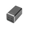 Ładowarka sieciowa uniwersalna zasilacz GaN 4 porty 2x USB-C 2x USB-A PD 3.0 65W czarna