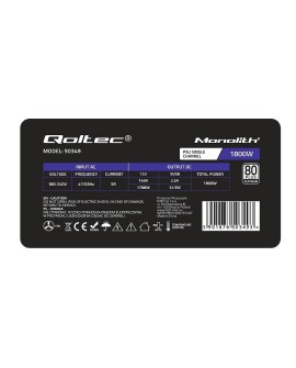 QOLTEC ZASILACZ PCI-E 1800W | 80 PLUS PLATINUM | GAMING MINER