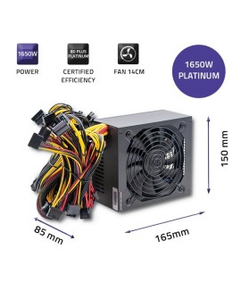 QOLTEC ZASILACZ ATX 1650W | 80 PLUS PLATINUM