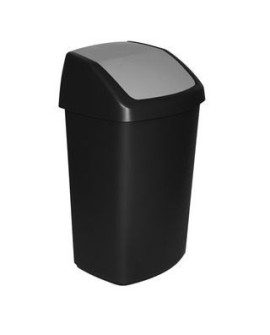 Curver Swing-Top 50 l Prostokątny Plastik Czarny, Szary