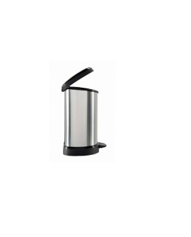 Curver 20L Runda Plastik Czarny, Srebrny