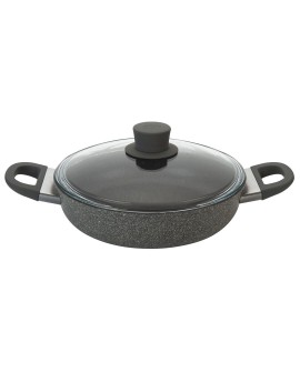 Patelnia BALLARINI Murano głęboka z 2 uchwytami i pokrywką granitowa 28 cm 75002-973-0