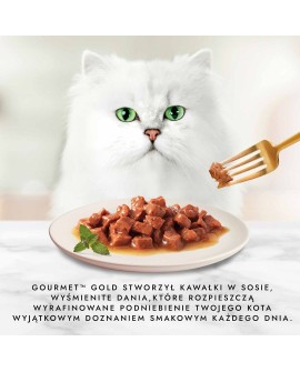 GOURMET GOLD Łosoś i kurczak w sosie mokra karma dla kota - puszka - 85 g