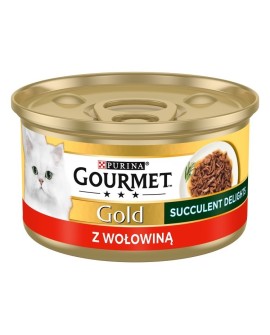 PURINA Gourmet Gold Succulent Delights Wołowina - mokra karma dla kota - 85 g