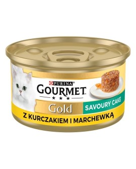 Gourmet Gold Savoury Cake kurczak i marchewka - mokra karma dla kota - 85 g