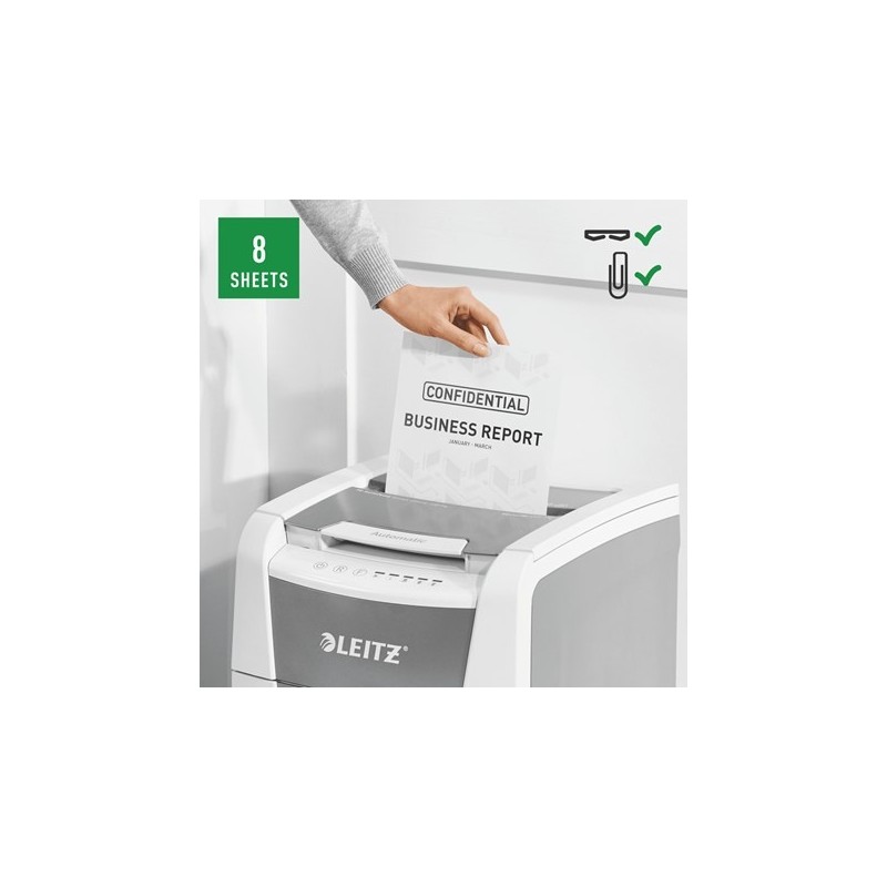Leitz Niszczarka IQ AutoFeed 100, P4, 100 kartek, 34 l kosz