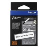 Taśma Brother HSE251E 21mm czarny na białym