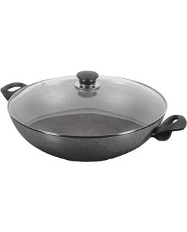 Patelnia BALLARINI Ferrara Wok z 2 uchwytami granitowa 36 cm FERR8KD.36D