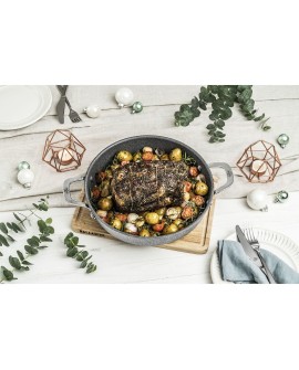 Patelnia BALLARINI Salina Granitium głęboka z 2 uchwytami granitowa 28 cm 75002-810-0