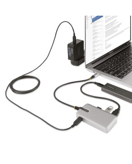 StarTech.com HB31C3A1CDPPD3 huby i koncentratory USB 3.2 Gen 2 (3.1 Gen 2) Type-C 10000 Mbit/s Srebrny