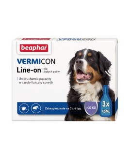 BEAPHAR VERMIcon Line-on Dog L - krople przeciw pasożytom dla psa - 3x 4,5ml