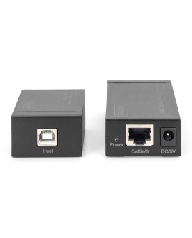 Przedłużacz/Extender HUB 4 port USB 2.0 po skrętce kat. 5e/7, do 50m