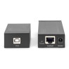 Przedłużacz/Extender HUB 4 port USB 2.0 po skrętce kat. 5e/7, do 50m