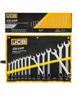 JCB KLUCZ PŁASKO-OCZKOWY kpl.14el. (10-32mm)
