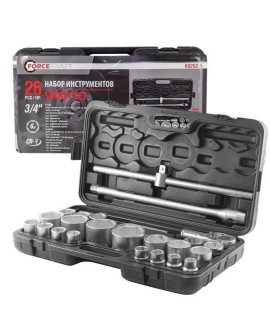 ZESTAW KLUCZY 26el. 3/4" - 1" 6KĄT. /FORCEKRAFT