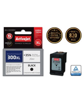 Activejet AH-300BRX Tusz (zamiennik HP 300XL CC641EE Premium 20 ml czarny)