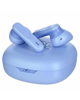 Słuchawki JBL Vibe Flex (niebieskie, bezprzewodowe)