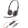 POLY Zestaw słuchawkowy Blackwire 3225 Stereo USB-C + wtyczka 3,5 mm + przejściówka USB-C/A