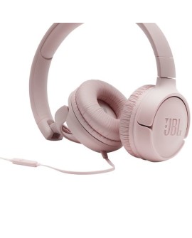 Słuchawki JBL Tune 500 (rożowe, nauszne, z wbudowanym mikrofonem)