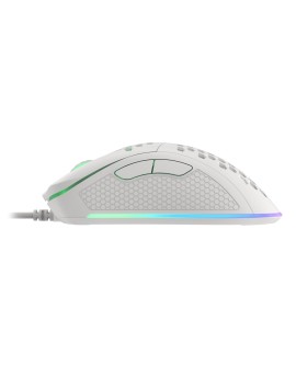 Mysz dla graczy Genesis Krypton 555 8000 DPI RGB Biała gamingowa programowalna
