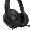 Targus AEH102GL słuchawki/zestaw słuchawkowy Przewodowa Opaska na głowę Połączenia/muzyka USB Typu-A Czarny