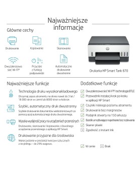 Urządzenie wielofunkcyjne HP Smart Tank 670 6UU48A