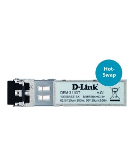 D-Link DEM-311GT moduł przekaźników sieciowych Swiatłowód 1000 Mbit/s SFP 850 nm