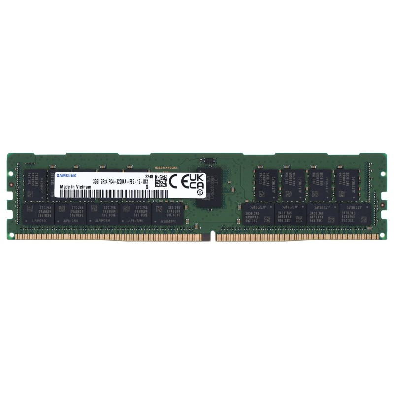 Samsung RDIMM 32GB DDR4 2Rx4 3200MHz PC4-25600 ECC REGISTERED M393A4K40EB3-CWE