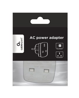 Adapter GEMBIRD A-AC-UKEU-001 (Angielski F - PL (10A) M kolor biały)