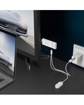 Nadajnik i odbiornik audio/video bezprzewodowy j5create ScreenCast 4K Wireless Display Adapter kolor biały JVAW76-N