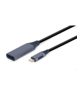 GEMBIRD ADAPTER Z USB TYPE-C DO DISPLAYPORT NA KABLU SZARY