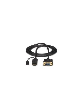 StarTech.com HD2VGAMM10 adapter kablowy 3 m VGA (D-Sub) HDMI + Micro USB Czarny