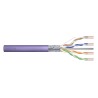 Kabel instalacyjny DIGITUS kat.6, F/UTP, Dca, AWG 23/1, LSOH, 500m, fioletowy, szpula