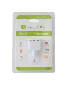 Techly I-WL-REPEATER7 przedłużacz sieciowy Wzmacniacz sieciowy Biały 10, 100 Mbit/s