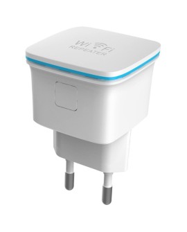 Techly I-WL-REPEATER7 przedłużacz sieciowy Wzmacniacz sieciowy Biały 10, 100 Mbit/s