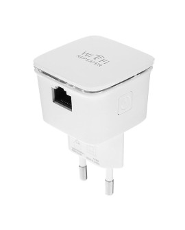 Techly I-WL-REPEATER7 przedłużacz sieciowy Wzmacniacz sieciowy Biały 10, 100 Mbit/s