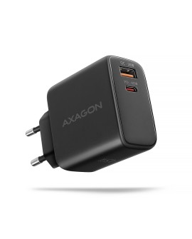 Axagon ACU-PQ45 QC 3.0, 4.0/AFC/FCP/PPS/PD, 45W, schwarz - Netzladegerät mit USB-A und USB-C Schnittstelle Telefon komórkowy,