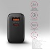 Axagon ACU-PQ45 QC 3.0, 4.0/AFC/FCP/PPS/PD, 45W, schwarz - Netzladegerät mit USB-A und USB-C Schnittstelle Telefon komórkowy,